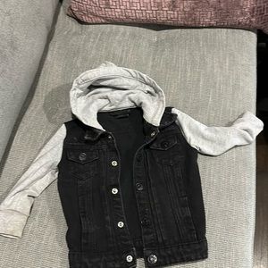 Little Bipsy Jean jacket hoodie size 6-12 months